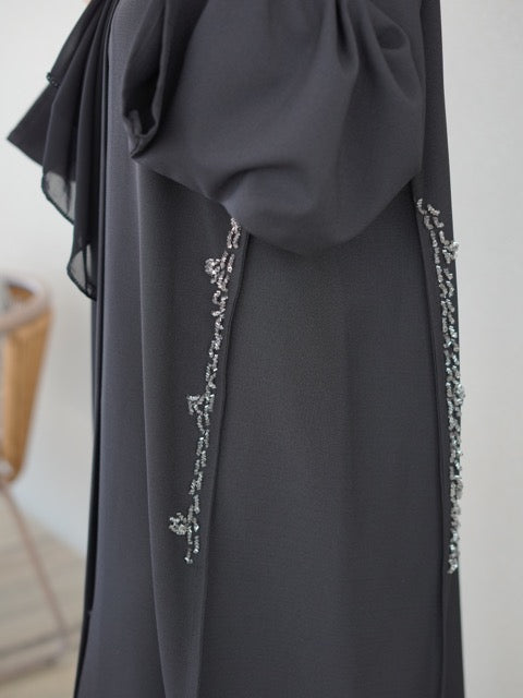 Silver Beads Abaya