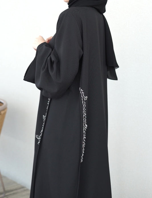 Silver Beads Abaya